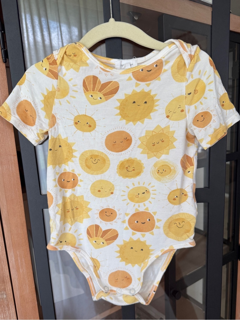 Angel dear bamboo suns short sleeve bodysuit onesie happy baby boy girl unisex